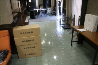 式場入口前にエントランス部分です。此方も受付所や返礼品所として使用する事が出来ます。写真